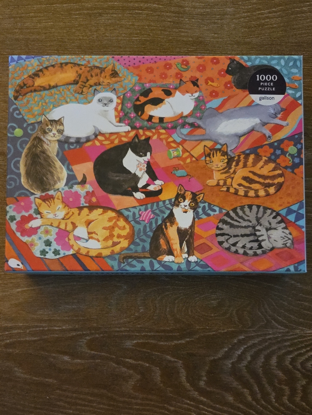 Like New Galison "Lounging Cats" 1000 Piece Puzzle